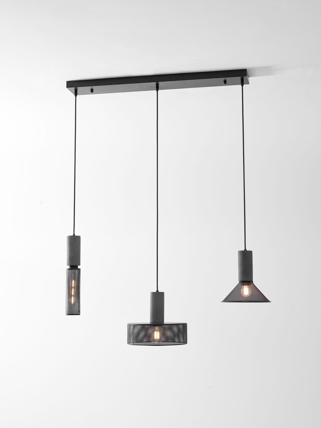 Concrete | Industrial Pendant Light, Cement Hanging Lamp for Kitchen Island, Dining Table and Bar