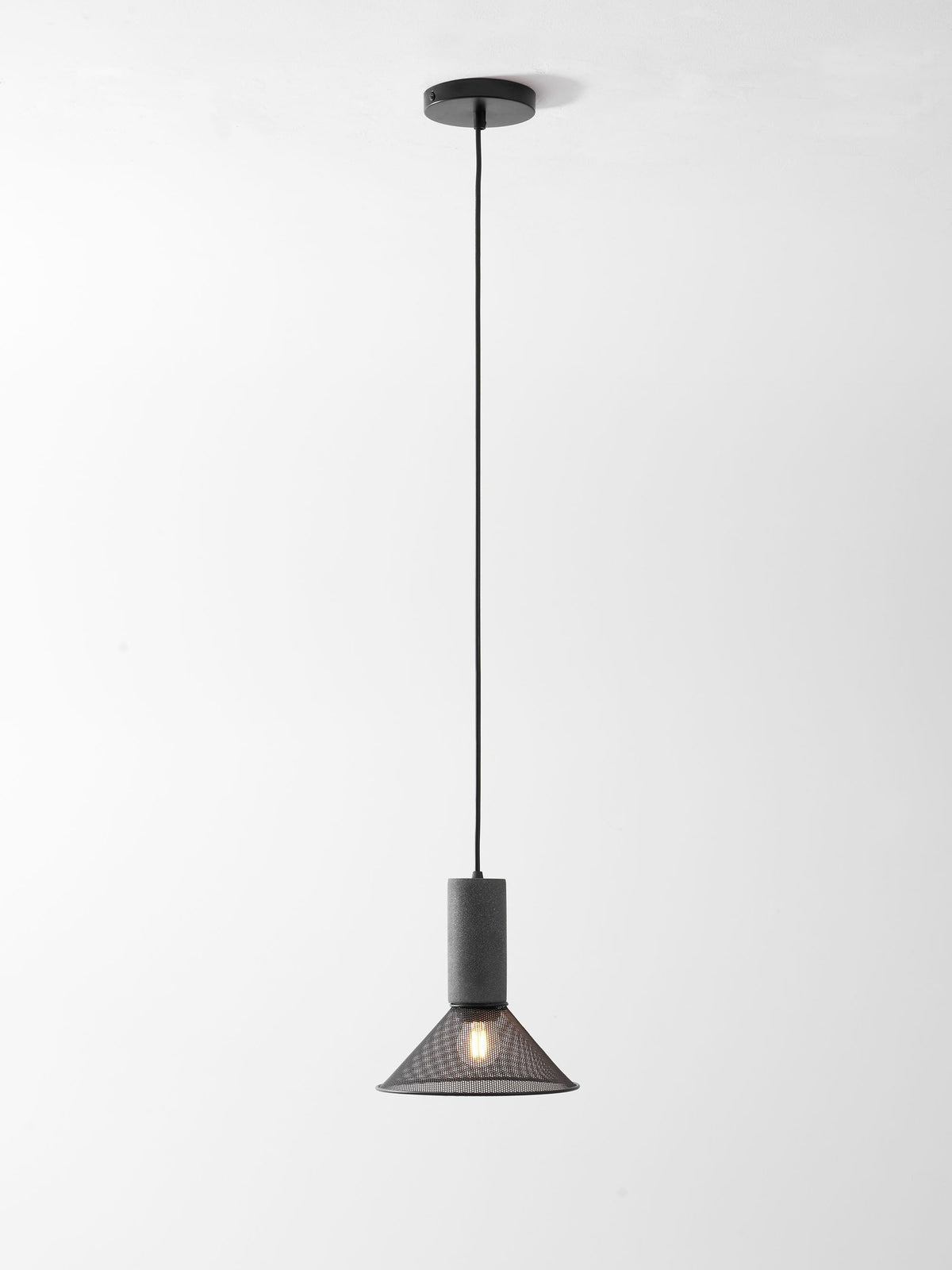 Concrete | Industrial Pendant Light, Cement Hanging Lamp for Kitchen Island, Dining Table and Bar