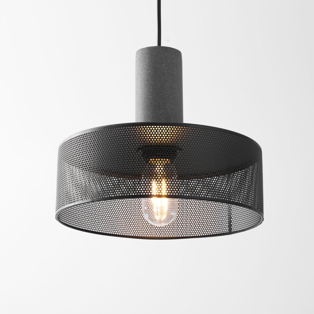Concrete | Industrial Pendant Light, Cement Hanging Lamp for Kitchen Island, Dining Table and Bar