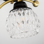 Perch | Ceramic Bird Semi Flush Mount Ceiling Light, Glass Hallway Light Fixture in Brass or Black