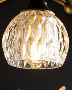 Perch | Ceramic Bird Semi Flush Mount Ceiling Light, Glass Hallway Light Fixture in Brass or Black