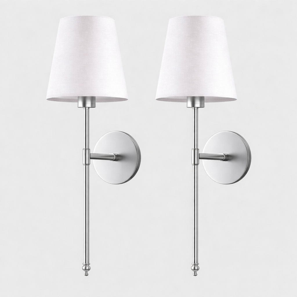 Stockholm | Set of 2 Rechargeable Wall Sconces, Peel and Stick Bedroom Lights