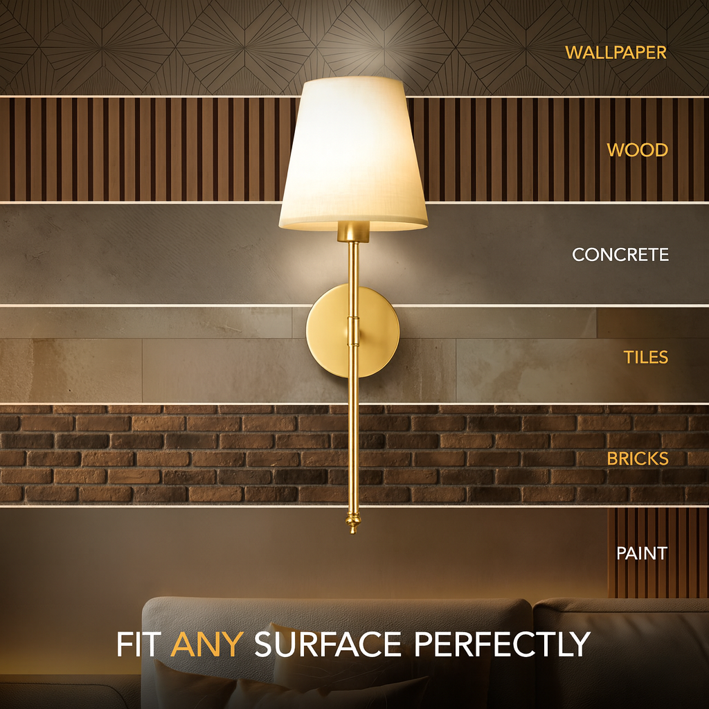 Stockholm | Set of 2 Rechargeable Wall Sconces, Peel and Stick Bedroom Lights