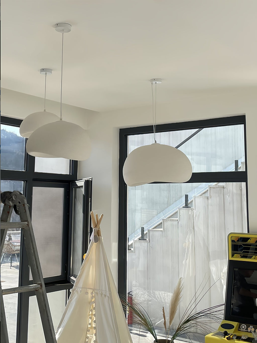 Nubia | Cloud Pendant Light, Sculptural Sphere Chandelier, Organic Hanging Lamp for Bedroom and Living Room