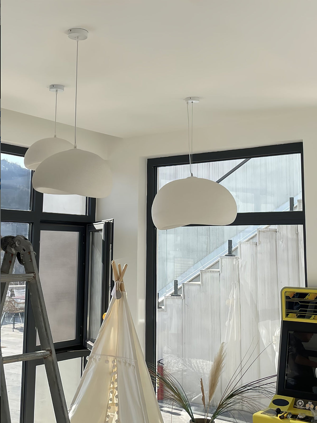 Nubia | Cloud Pendant Light, Sculptural Sphere Chandelier, Organic Hanging Lamp for Bedroom and Living Room