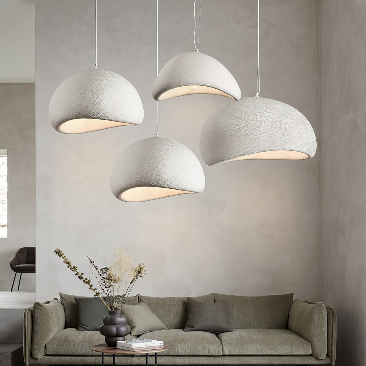 Nubia | Cloud Pendant Light, Sculptural Sphere Chandelier, Organic Hanging Lamp for Bedroom and Living Room