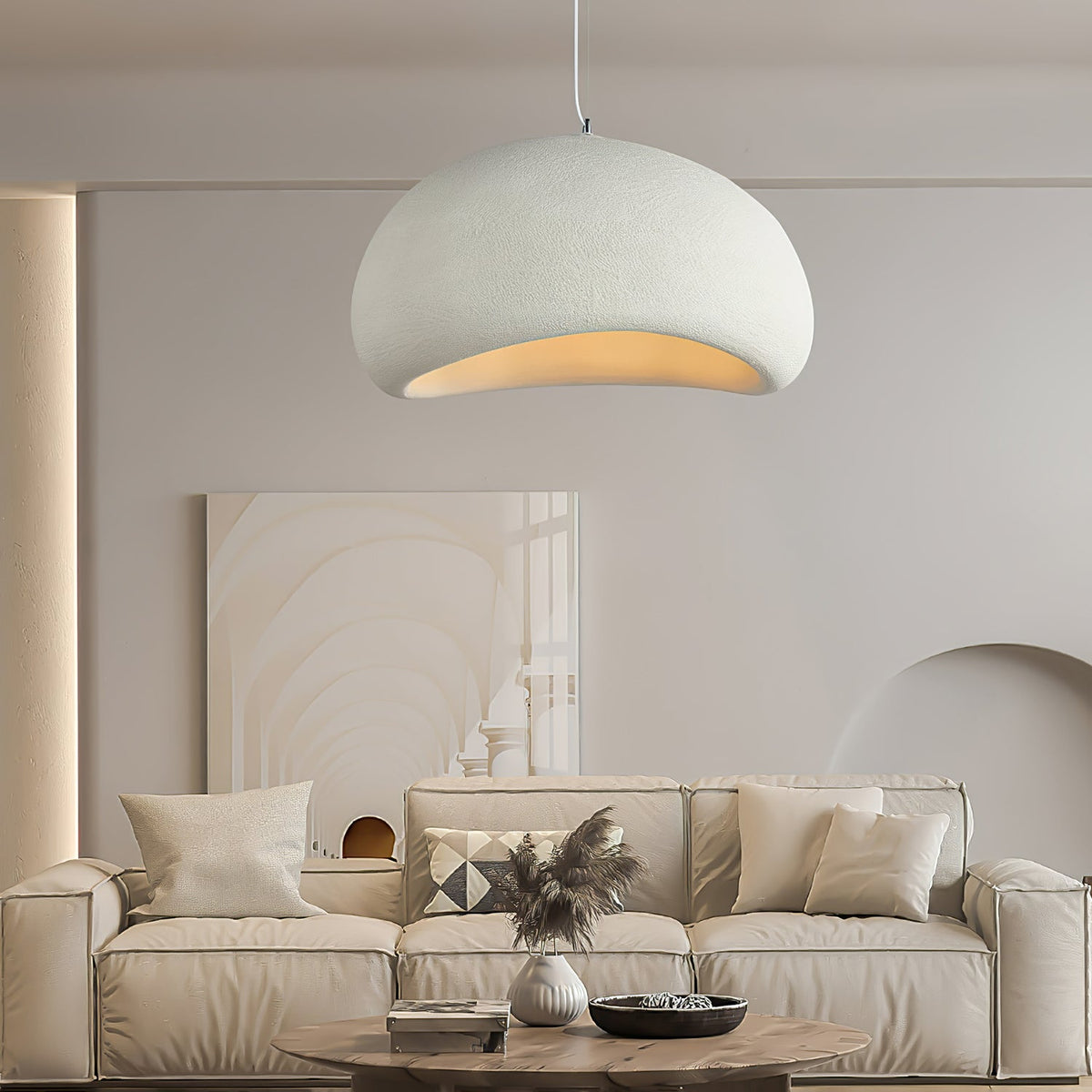 Nubia | Cloud Pendant Light, Sculptural Sphere Chandelier, Organic Hanging Lamp for Bedroom and Living Room