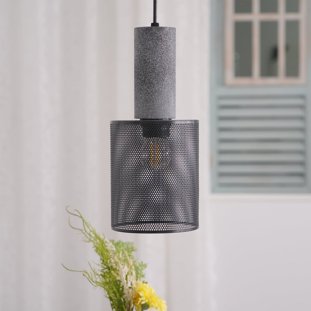 Concrete | Industrial Pendant Light, Cement Hanging Lamp for Kitchen Island, Dining Table and Bar