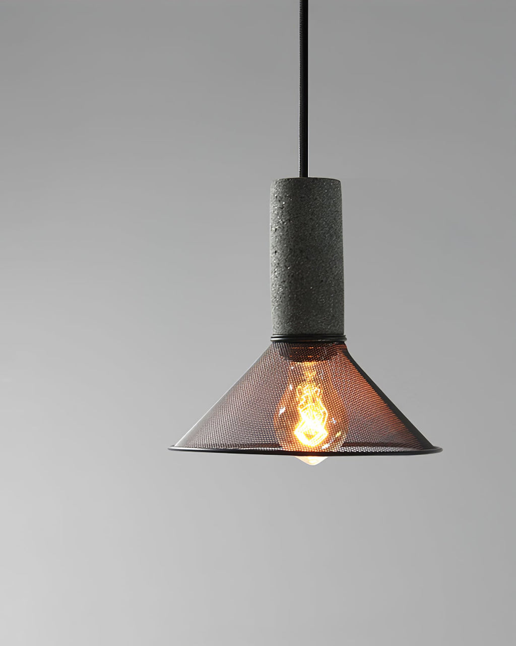Concrete | Industrial Pendant Light, Cement Hanging Lamp for Kitchen Island, Dining Table and Bar