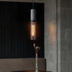 Concrete | Industrial Pendant Light, Cement Hanging Lamp for Kitchen Island, Dining Table and Bar