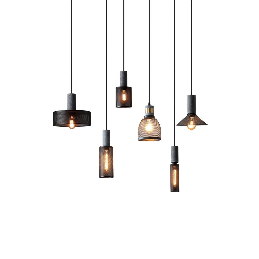 Concrete | Industrial Pendant Light, Cement Hanging Lamp for Kitchen Island, Dining Table and Bar