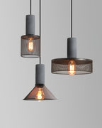 Concrete | Industrial Pendant Light, Cement Hanging Lamp for Kitchen Island, Dining Table and Bar
