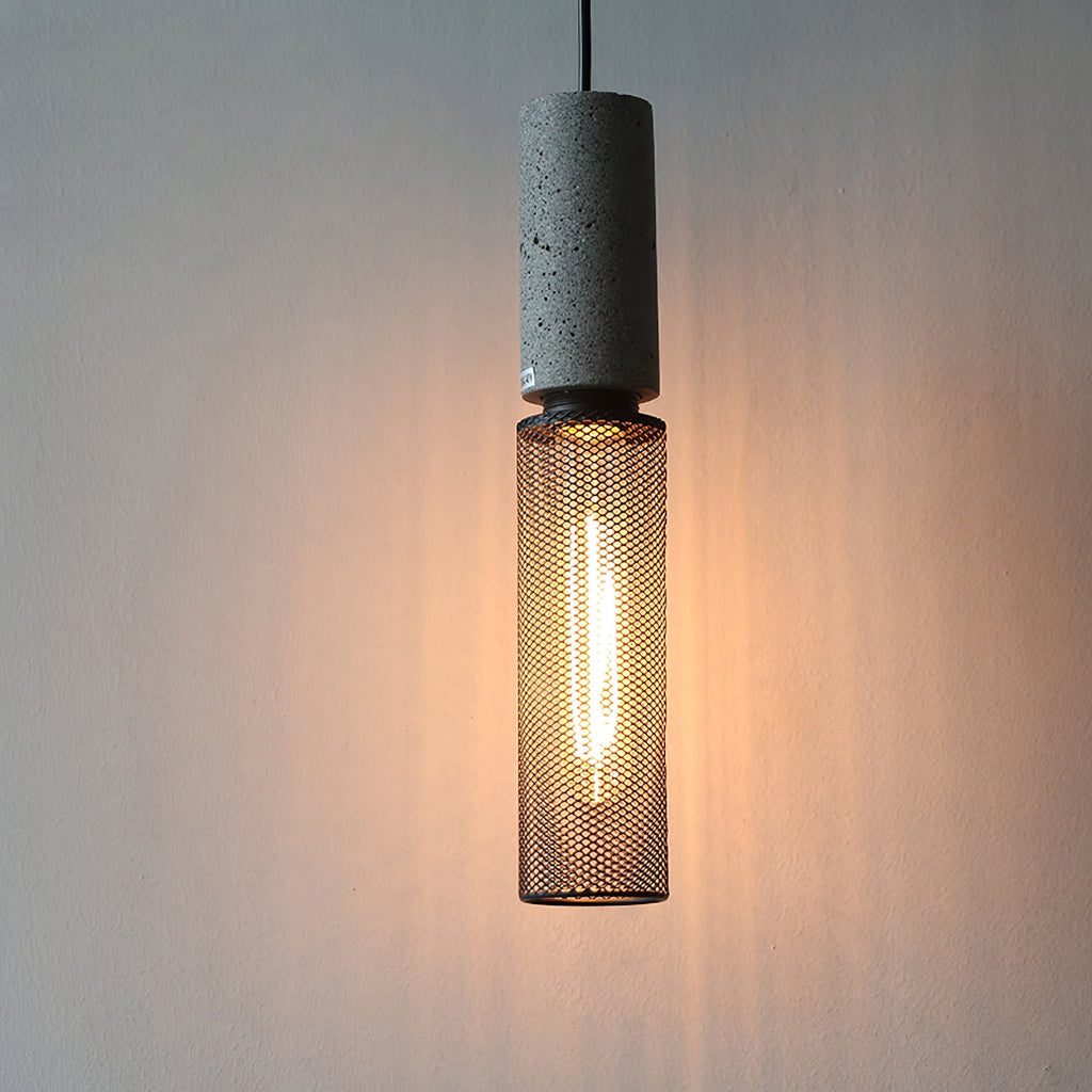 Concrete | Industrial Pendant Light, Cement Hanging Lamp for Kitchen Island, Dining Table and Bar