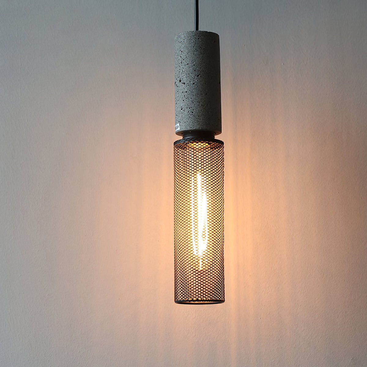 Concrete | Industrial Pendant Light, Cement Hanging Lamp for Kitchen Island, Dining Table and Bar