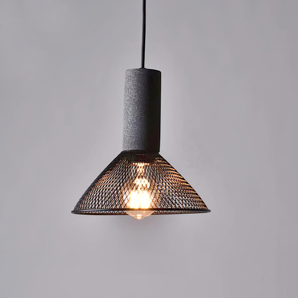 Concrete | Industrial Pendant Light, Cement Hanging Lamp for Kitchen Island, Dining Table and Bar