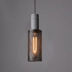 Concrete | Industrial Pendant Light, Cement Hanging Lamp for Kitchen Island, Dining Table and Bar