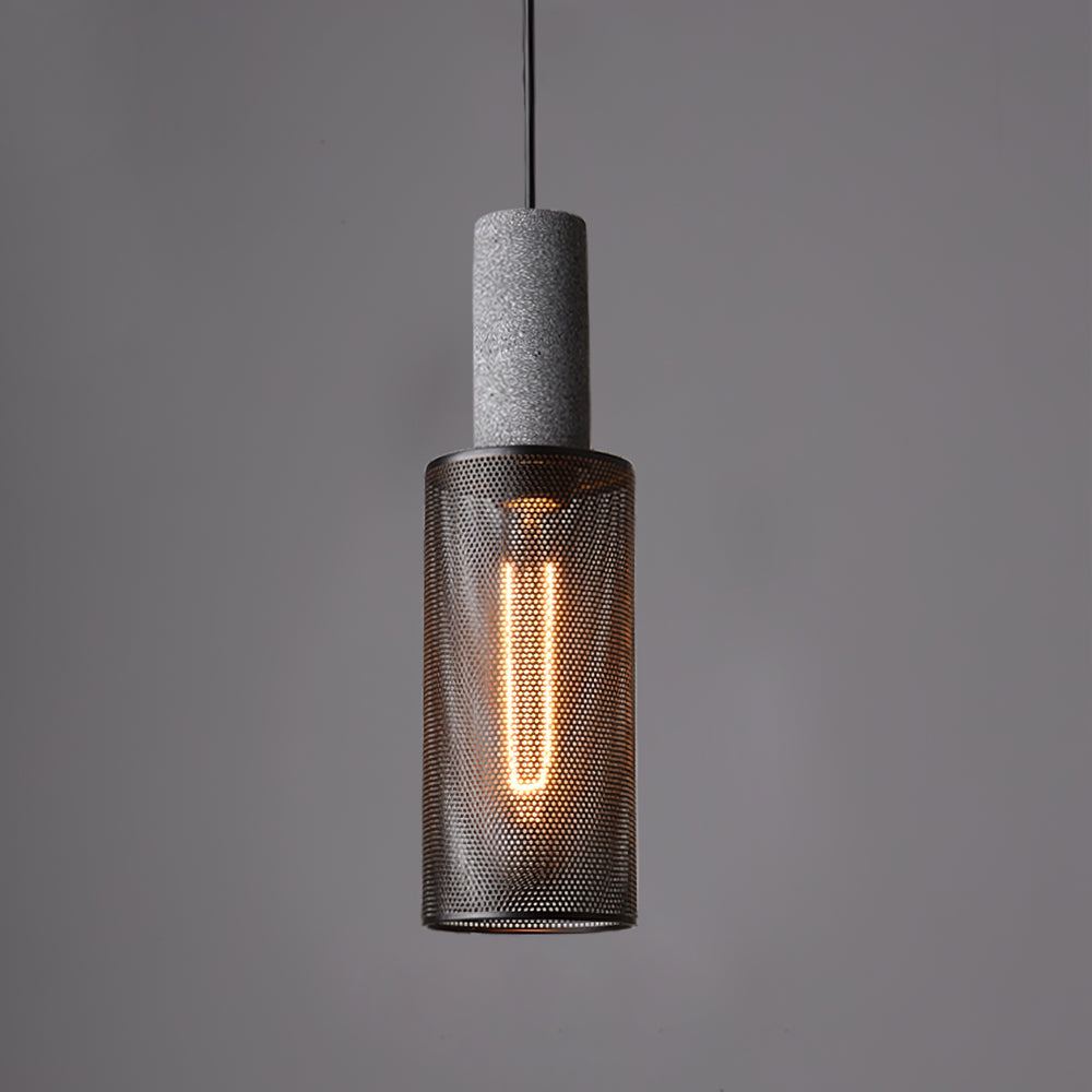 Concrete | Industrial Pendant Light, Cement Hanging Lamp for Kitchen Island, Dining Table and Bar