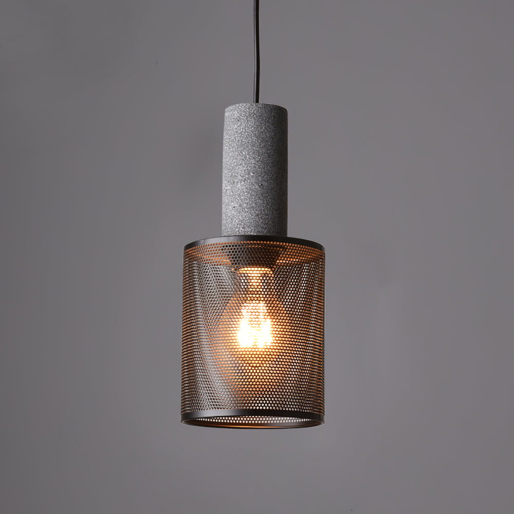 Concrete | Industrial Pendant Light, Cement Hanging Lamp for Kitchen Island, Dining Table and Bar
