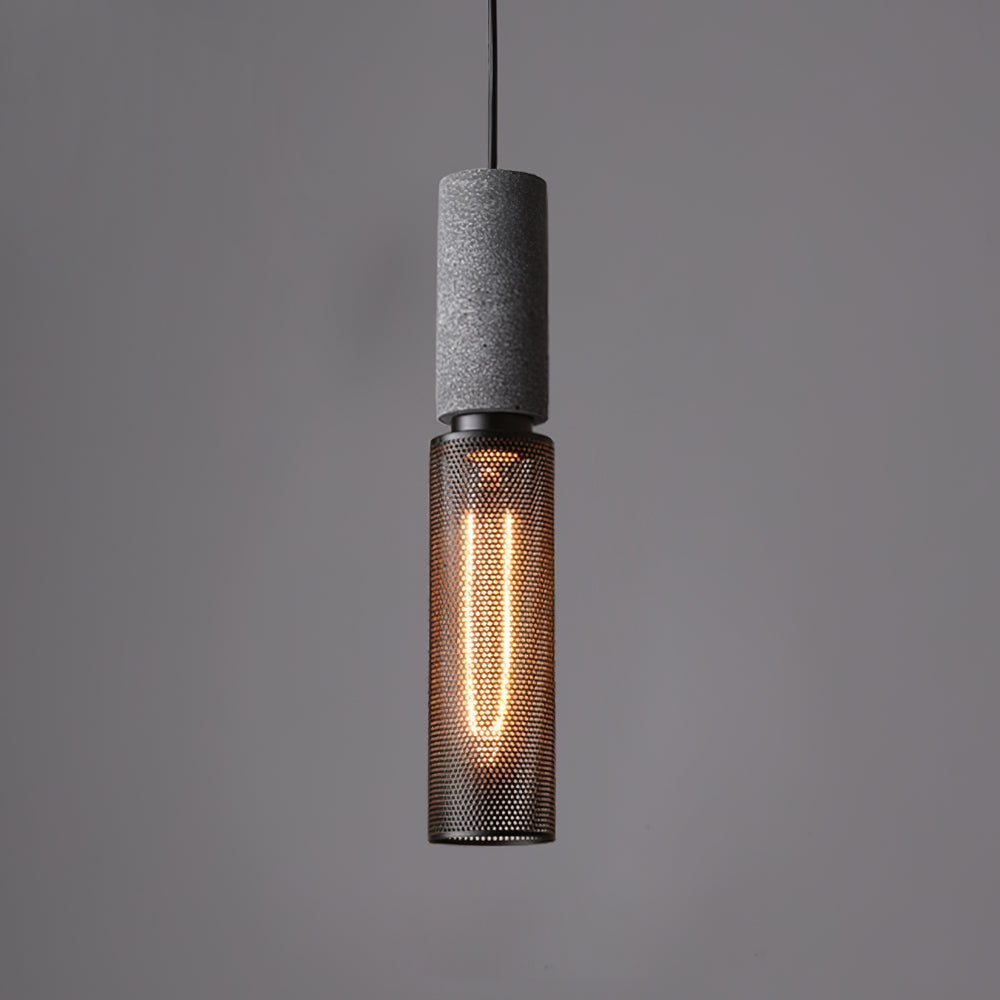 Concrete | Industrial Pendant Light, Cement Hanging Lamp for Kitchen Island, Dining Table and Bar