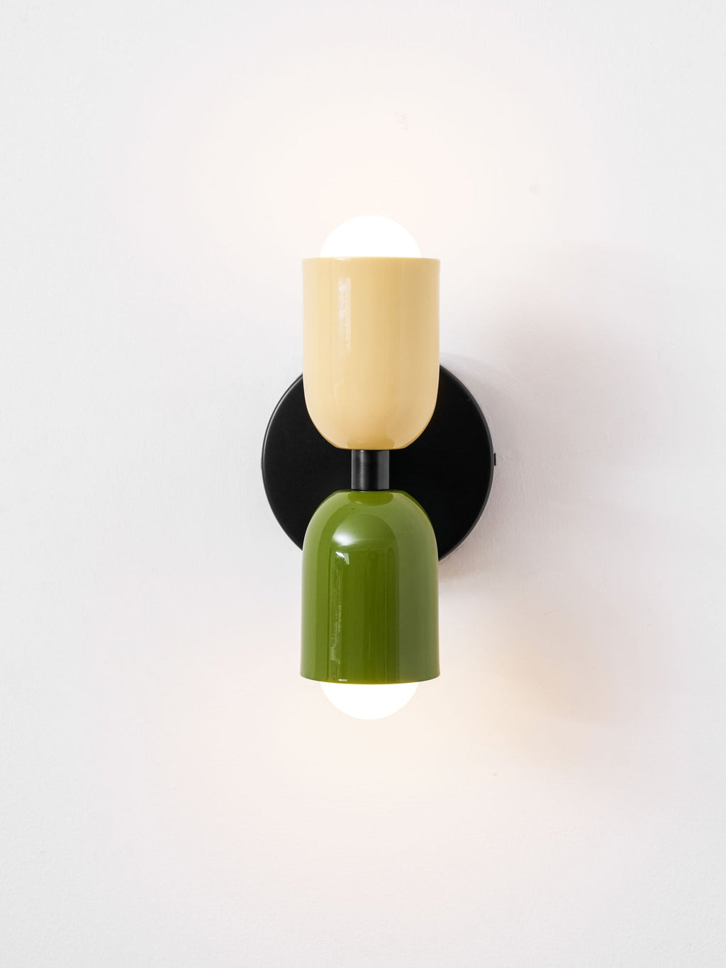 Duet | Two Tone Wall Lamp, Colorful Up Down Wall Sconce, Mid Century Modern Bedside Wall Light