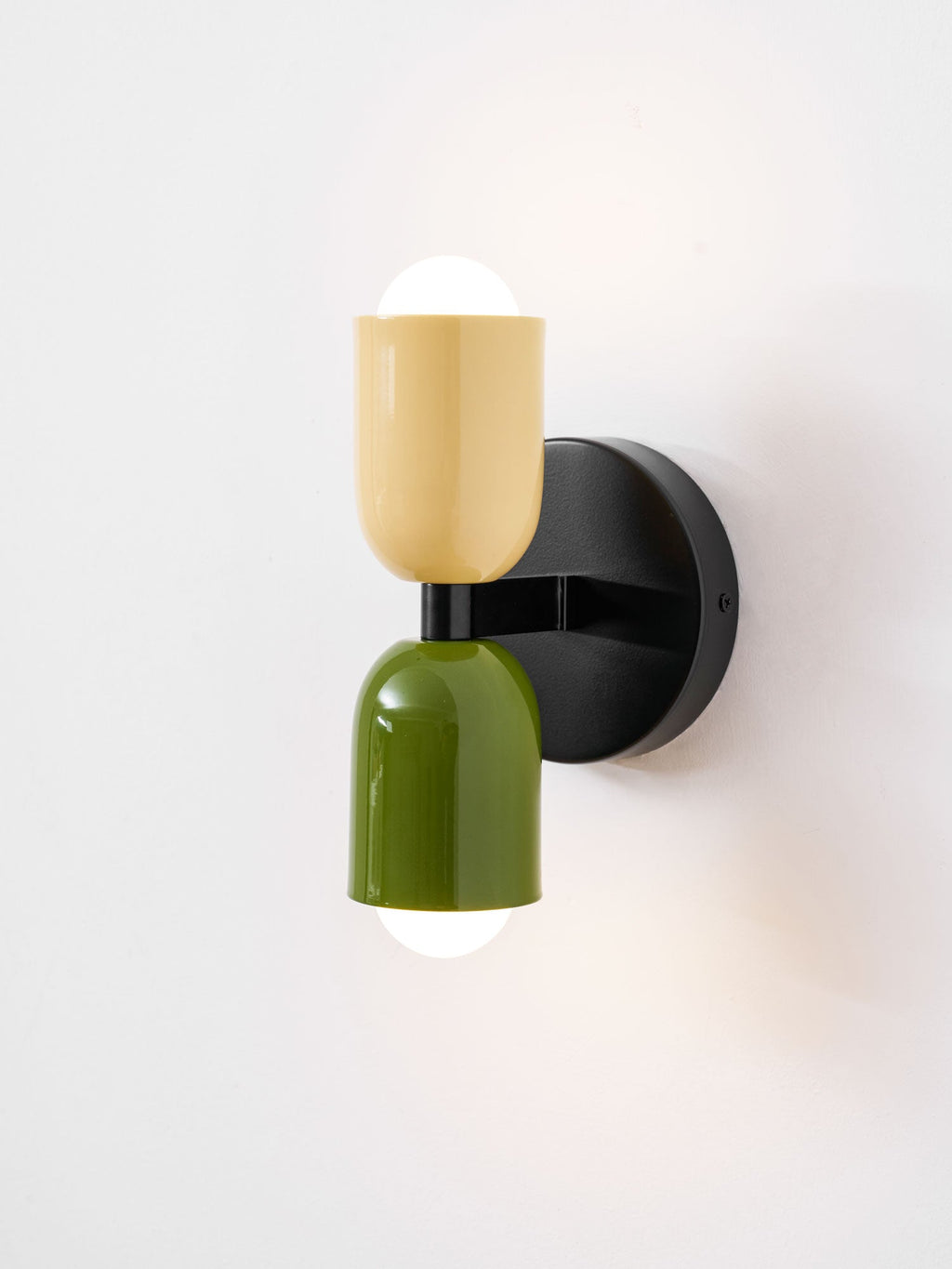 Duet | Two Tone Wall Lamp, Colorful Up Down Wall Sconce, Mid Century Modern Bedside Wall Light