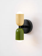 Duet | Two Tone Wall Lamp, Colorful Up Down Wall Sconce, Mid Century Modern Bedside Wall Light