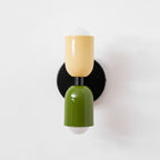 Duet | Two Tone Wall Lamp, Colorful Up Down Wall Sconce, Mid Century Modern Bedside Wall Light
