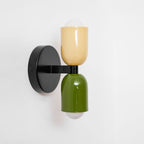 Duet | Two Tone Wall Lamp, Colorful Up Down Wall Sconce, Mid Century Modern Bedside Wall Light