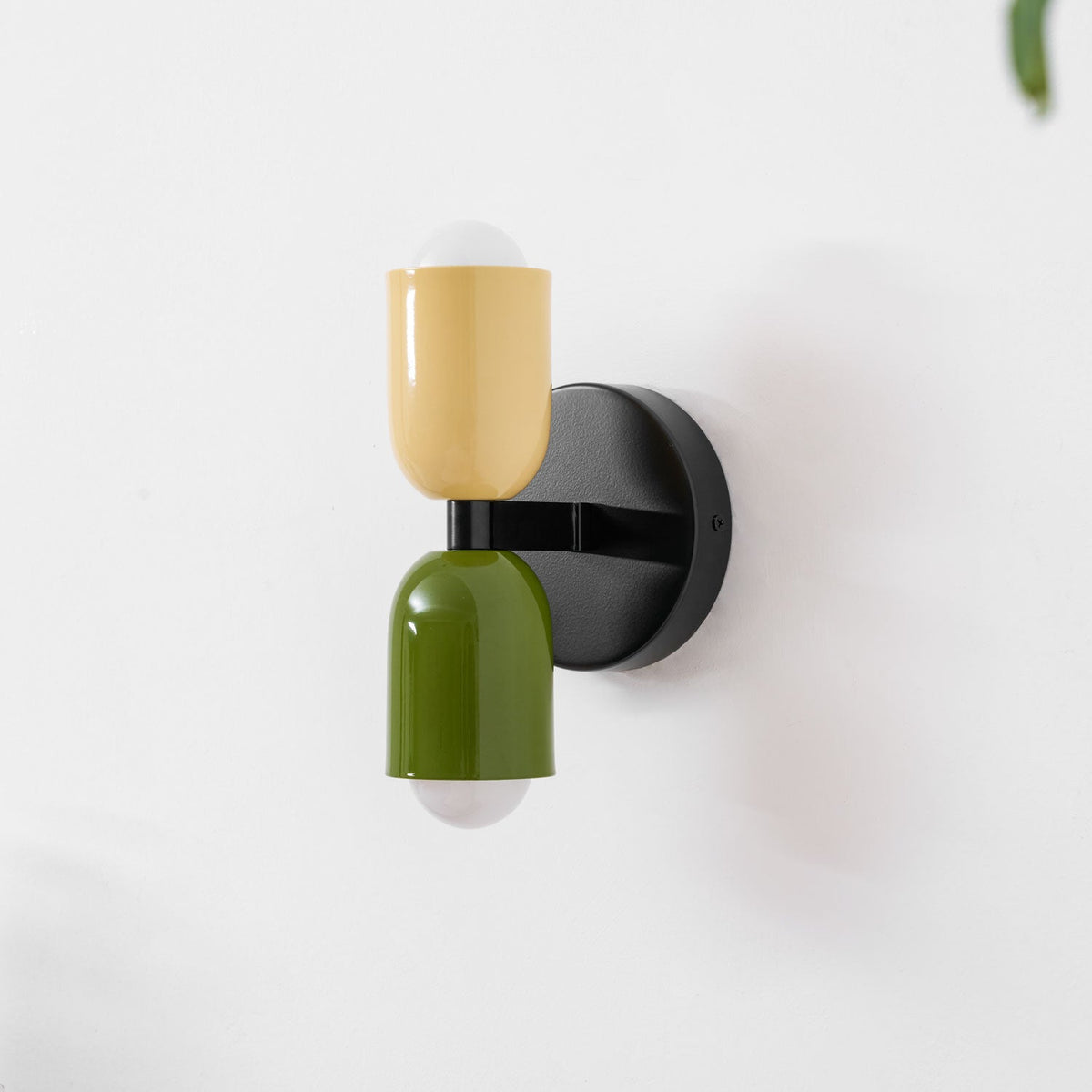Duet | Two Tone Wall Lamp, Colorful Up Down Wall Sconce, Mid Century Modern Bedside Wall Light