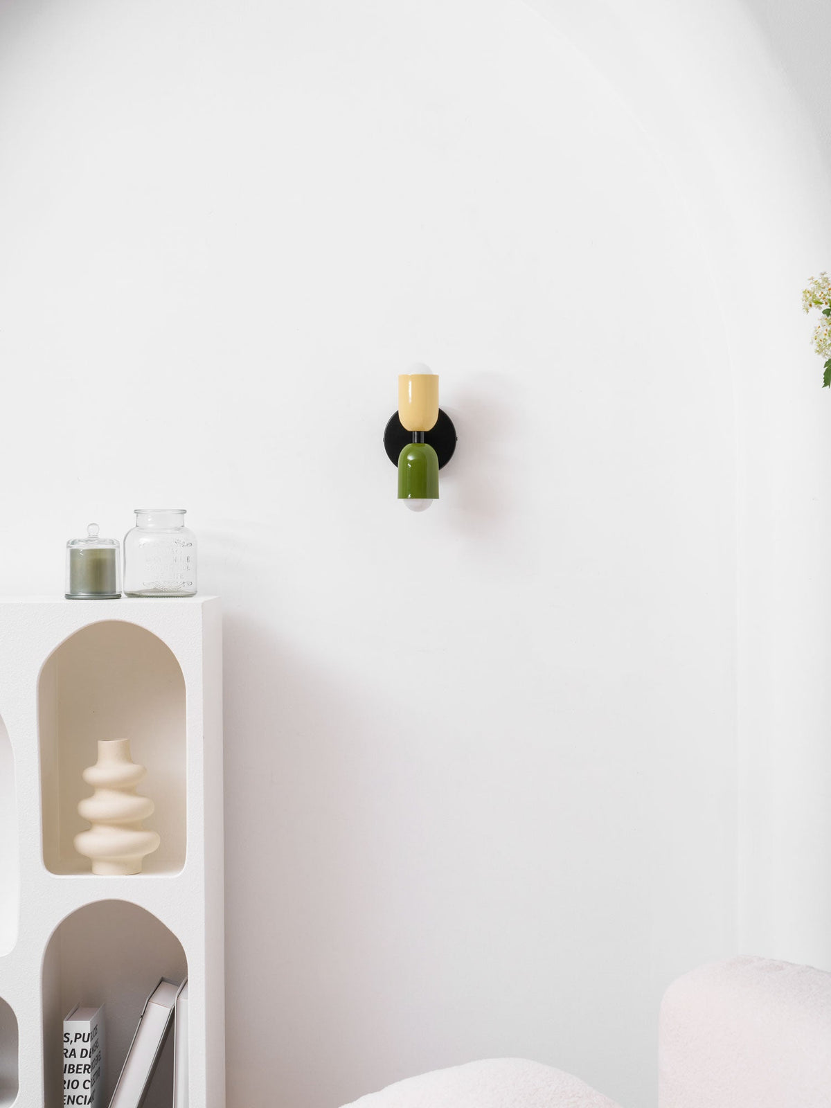 Duet | Two Tone Wall Lamp, Colorful Up Down Wall Sconce, Mid Century Modern Bedside Wall Light