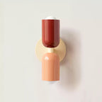 Duet | Two Tone Wall Lamp, Colorful Up Down Wall Sconce, Mid Century Modern Bedside Wall Light