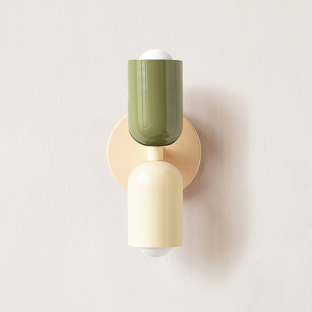 Duet | Two Tone Wall Lamp, Colorful Up Down Wall Sconce, Mid Century Modern Bedside Wall Light