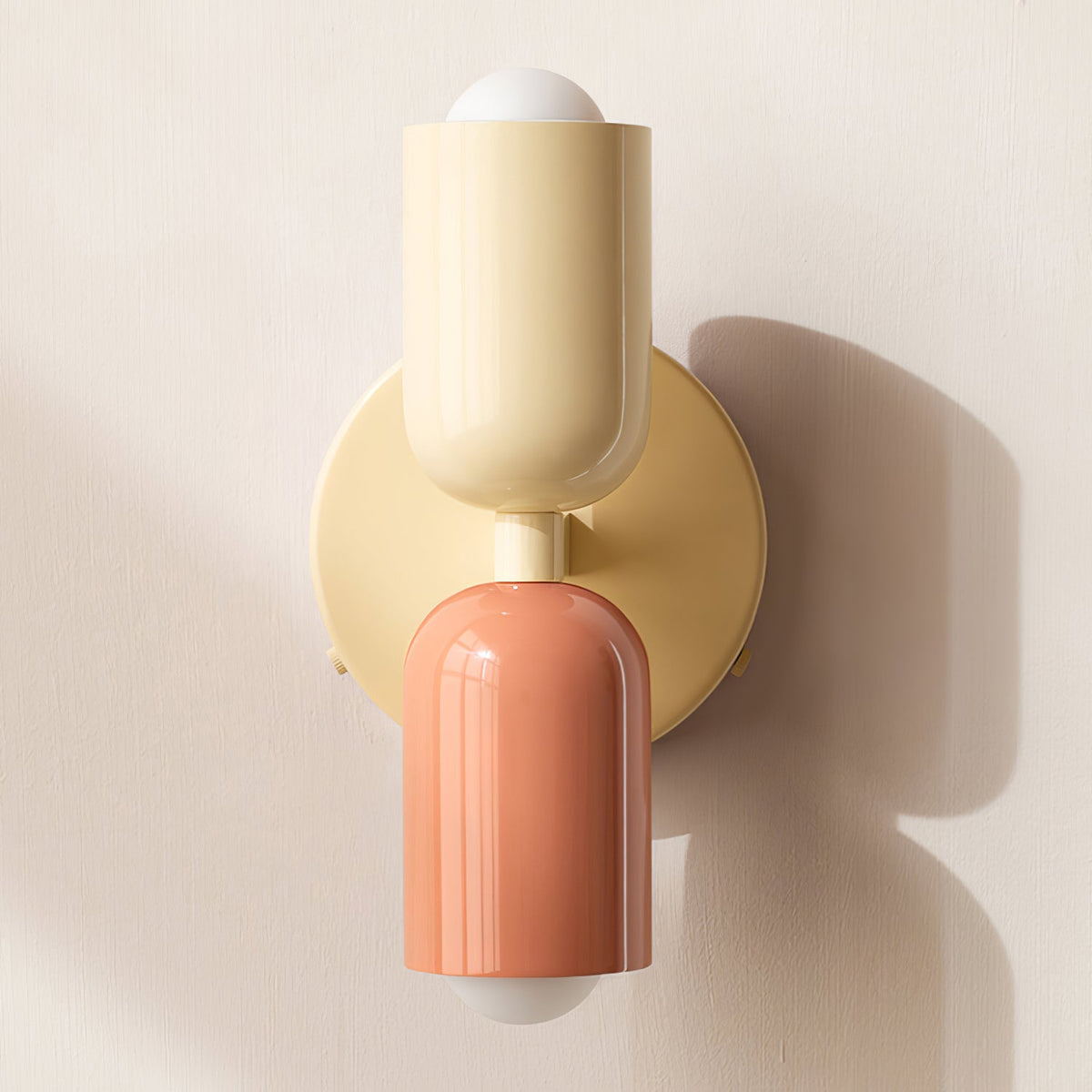 Duet | Two Tone Wall Lamp, Colorful Up Down Wall Sconce, Mid Century Modern Bedside Wall Light