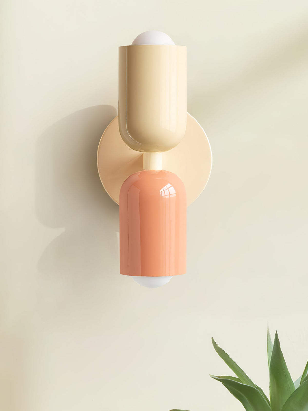 Duet | Two Tone Wall Lamp, Colorful Up Down Wall Sconce, Mid Century Modern Bedside Wall Light