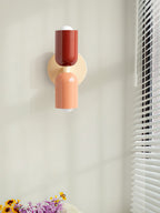 Duet | Two Tone Wall Lamp, Colorful Up Down Wall Sconce, Mid Century Modern Bedside Wall Light