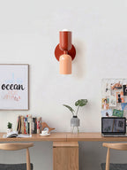 Duet | Two Tone Wall Lamp, Colorful Up Down Wall Sconce, Mid Century Modern Bedside Wall Light