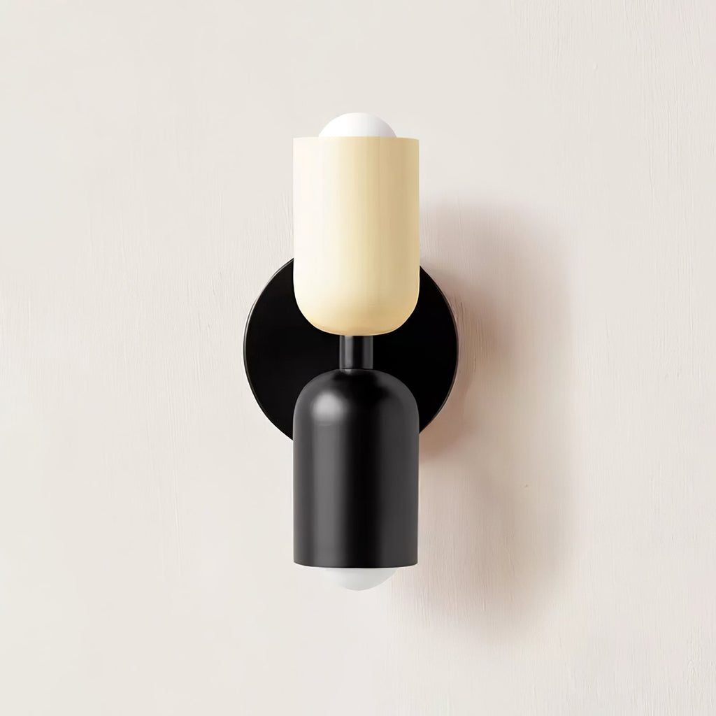 Duet | Two Tone Wall Lamp, Colorful Up Down Wall Sconce, Mid Century Modern Bedside Wall Light