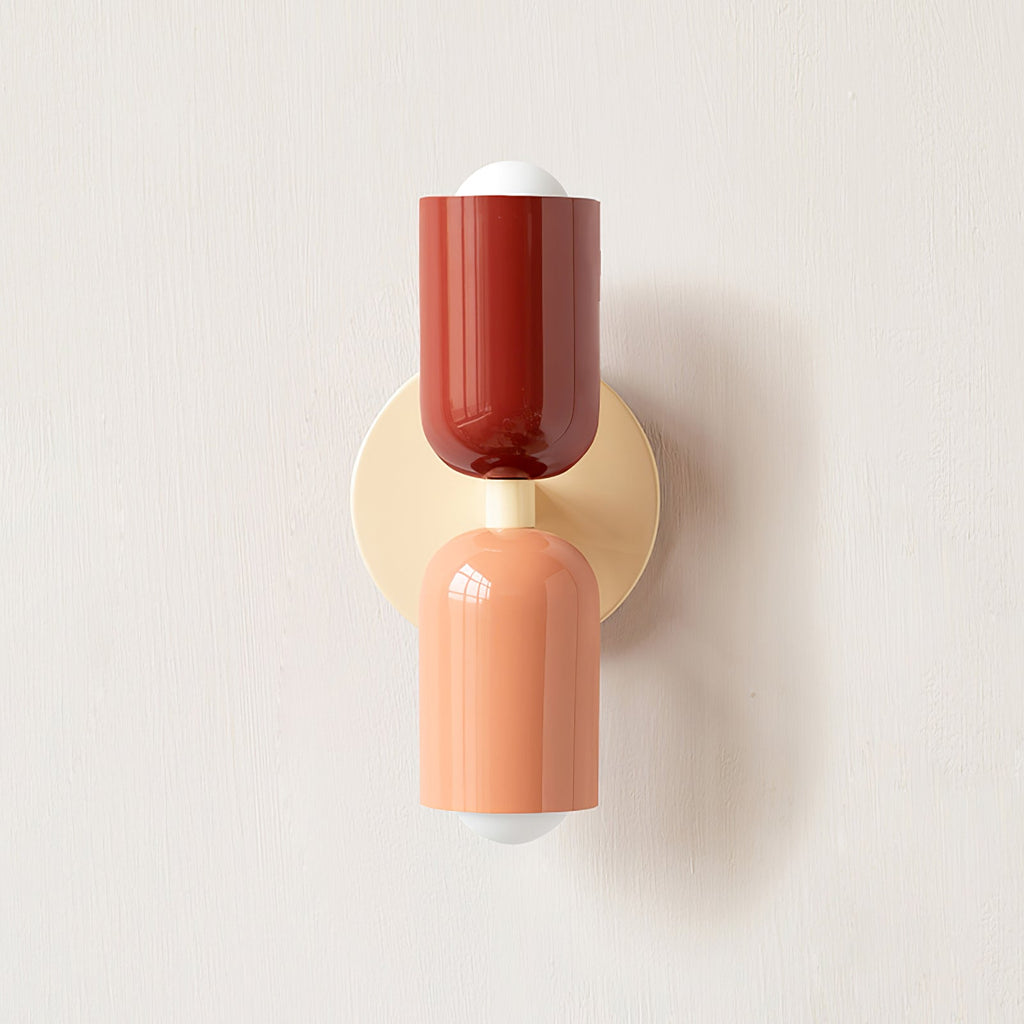 Duet | Two Tone Wall Lamp, Colorful Up Down Wall Sconce, Mid Century Modern Bedside Wall Light