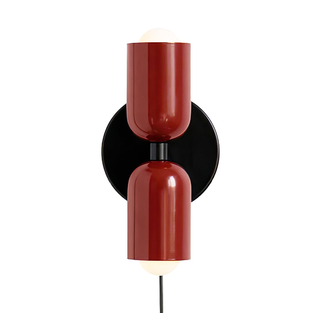 Duet | Two Tone Wall Lamp, Colorful Up Down Wall Sconce, Mid Century Modern Bedside Wall Light