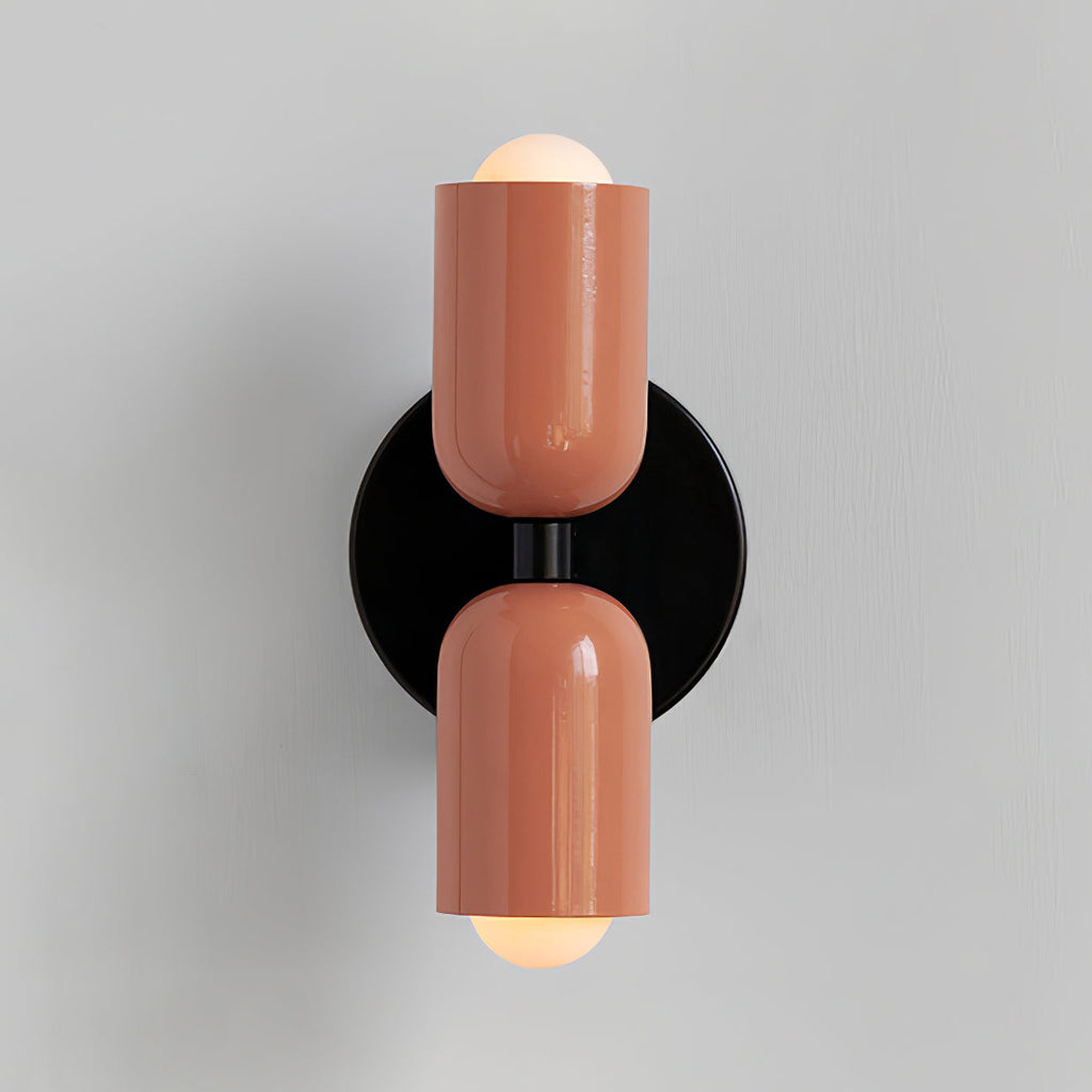 Duet | Two Tone Wall Lamp, Colorful Up Down Wall Sconce, Mid Century Modern Bedside Wall Light