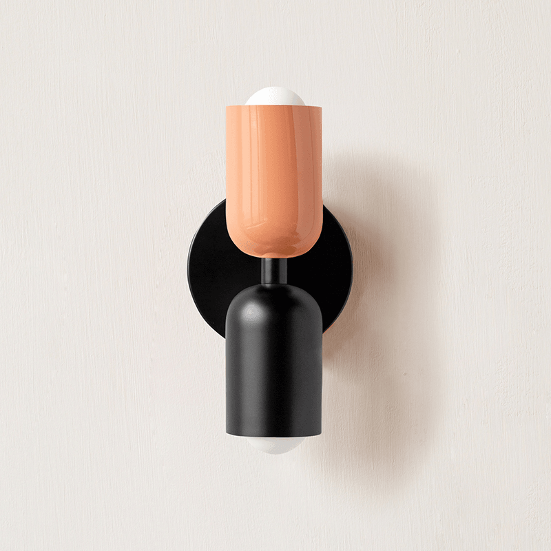 Duet | Two Tone Wall Lamp, Colorful Up Down Wall Sconce, Mid Century Modern Bedside Wall Light