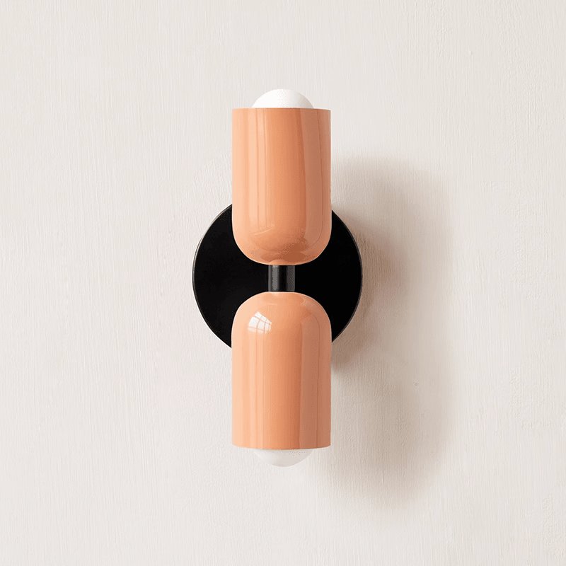 Duet | Two Tone Wall Lamp, Colorful Up Down Wall Sconce, Mid Century Modern Bedside Wall Light