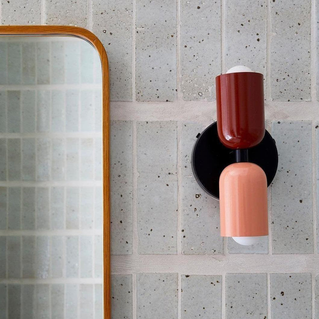 Duet | Two Tone Wall Lamp, Colorful Up Down Wall Sconce, Mid Century Modern Bedside Wall Light