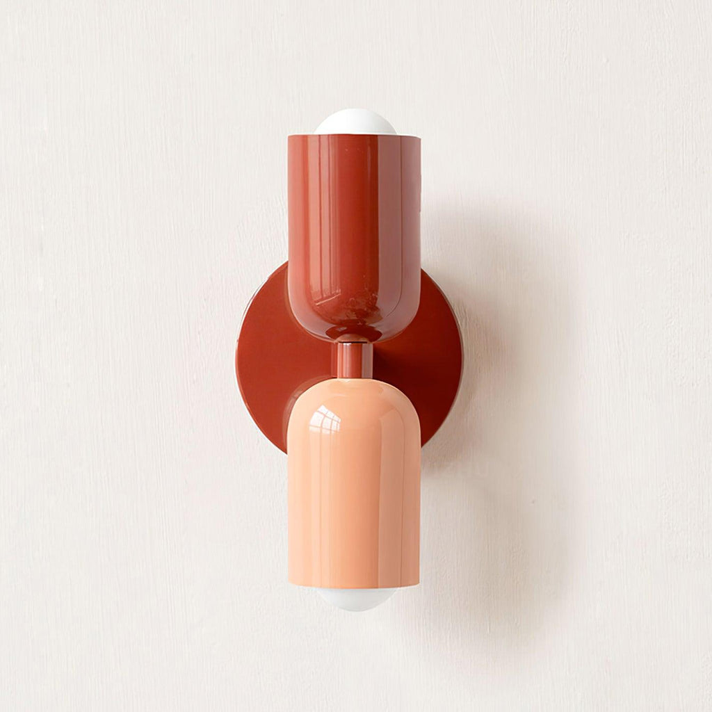 Duet | Two Tone Wall Lamp, Colorful Up Down Wall Sconce, Mid Century Modern Bedside Wall Light