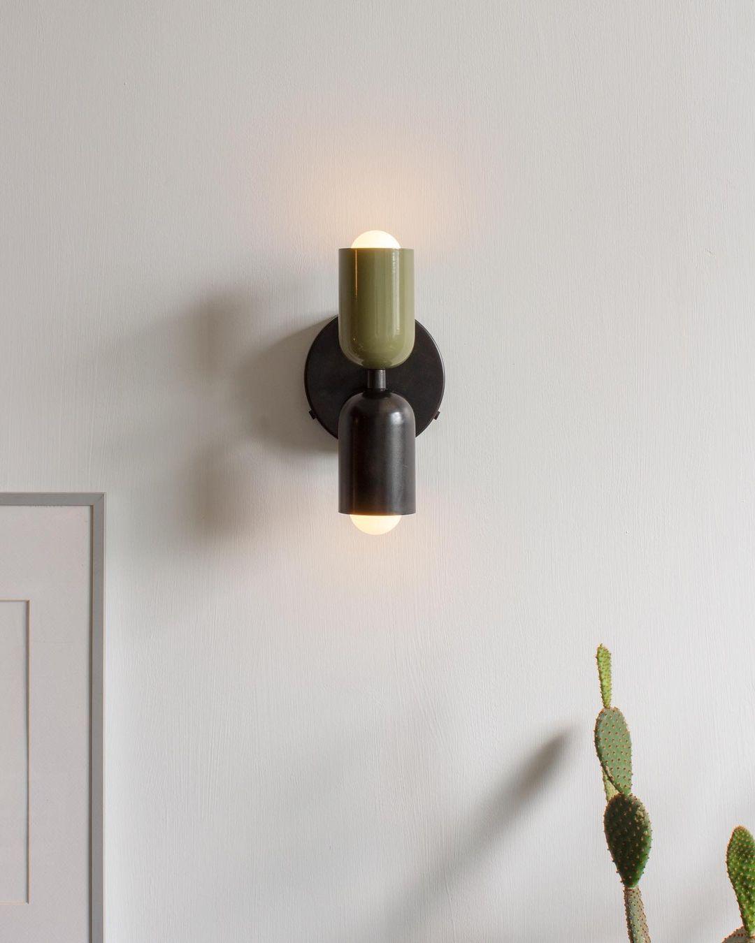 Duet | Two Tone Wall Lamp, Colorful Up Down Wall Sconce, Mid Century Modern Bedside Wall Light