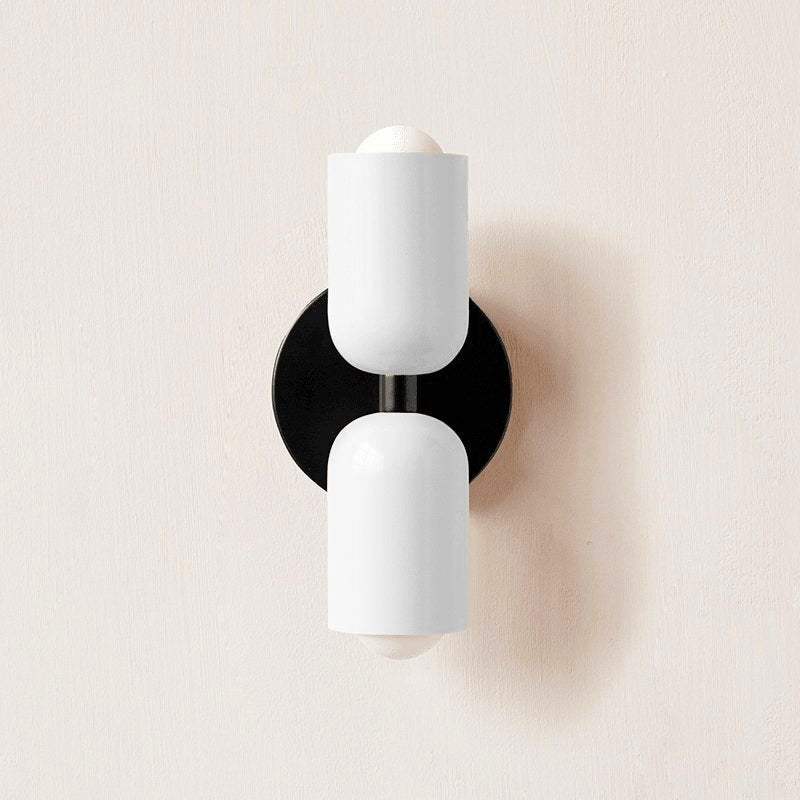 Duet | Two Tone Wall Lamp, Colorful Up Down Wall Sconce, Mid Century Modern Bedside Wall Light