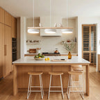 Sienna Bird | Linear Pendant Light with Birds, Wood LED Kitchen Island Chandelier, Dimmable Options