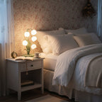 Bell Orchid | Lily of the Valley Table Lamp, Flower Bedside Lamp, Green Floral Night Light