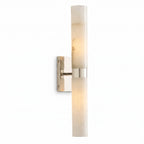 Dani | Alabaster Wall Sconce, Double Tube Bathroom Vanity Light, Modern Brass Wall Light for Bedroom