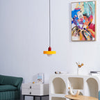 Disc Orb | Colorful Glass Pendant Light, Modern Globe Hanging Lamp for Kitchen Island and Dining Table